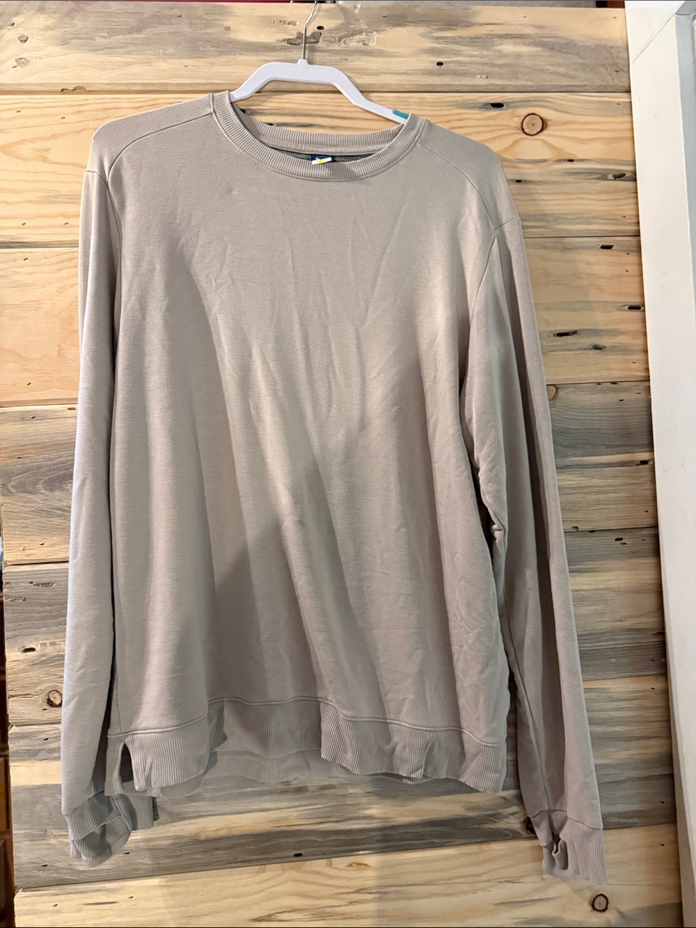 Old Navy Beige Crewneck Sweatshirt - Neutral Tan Tone